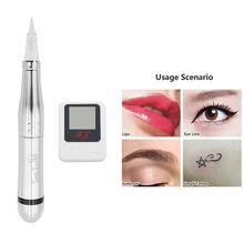 Мини-тату-машинка Charmant, ручка для перманентного макияжа бровей, губ, тату, линия, микроблейдинг, терапия, навсегда макияж