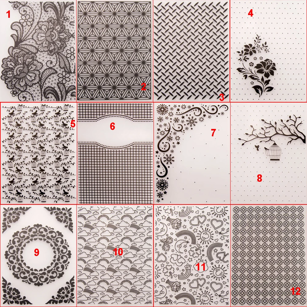 

Leaf Flower Folder Plastic Template Embossing Dies Stencil Art DIY Crafts Scrapbooking Album Birdcage Rainbow Cloud Sun Heart