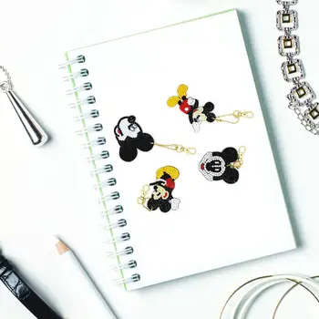 

Bag Ornaments Diy Crafts Animal Mouse Diamond Painting Keychain 4pcs Diamond Mosaic Woman Girl Keyring MK001