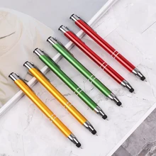 1 шт. 2 в 1 дизайн сенсорный экран шариковая ручка универсальный стилус ручка для смартфона планшет канцелярские принадлежности офисные принадлежности