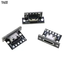 

YUXI 5PCS TYPE-C Female Double-sided Positive and Negative Plug-in Test Board USB3.1 With PCB Board Connector Data Charging Port