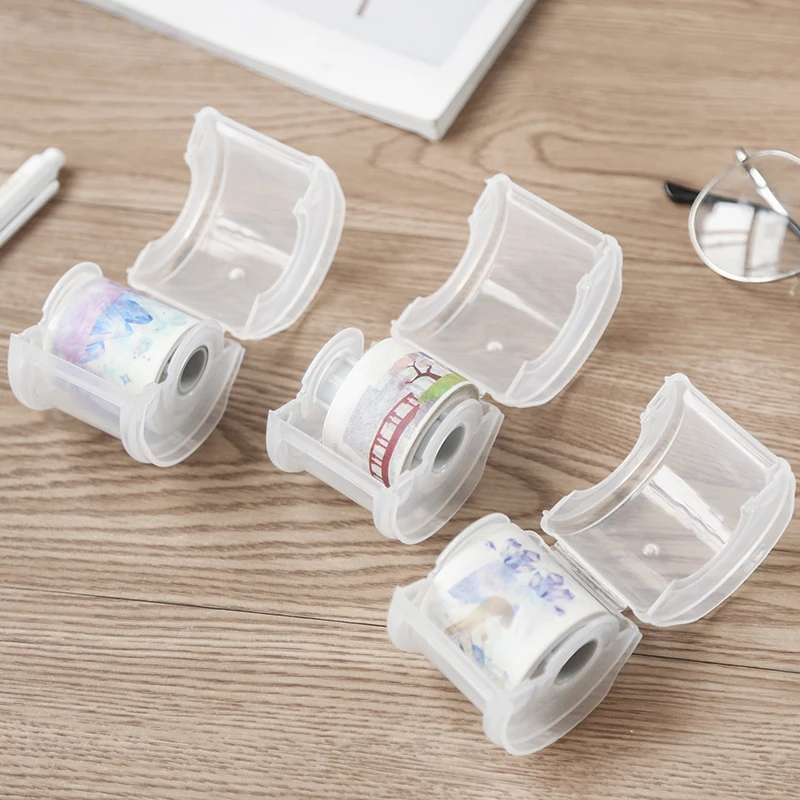Washi Tape Cutting Dispenser, Roll Tape Holder Organizer For Washi