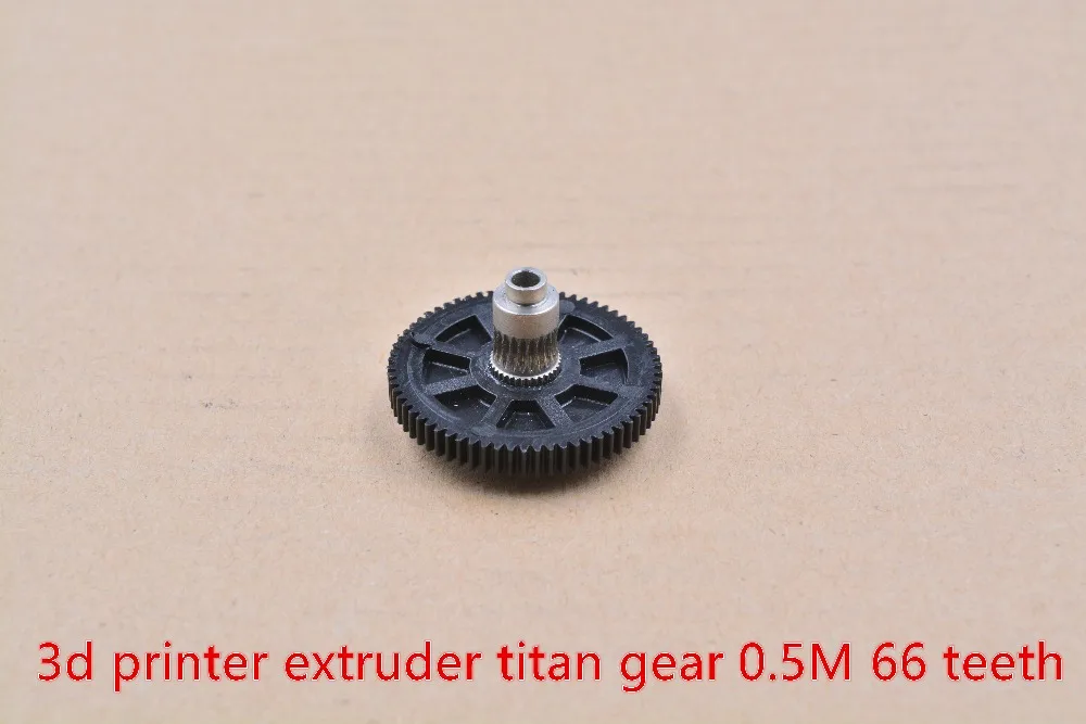 

3D printer accessories Titan extruder gear 0.5 module 66 teeth stainless steel plastic big gear