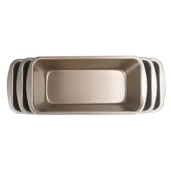 

3pcs/set Rectangle Loaf Pan Toast Bread Cake Mold Carbon Steel Pastry Mould DIY 425D