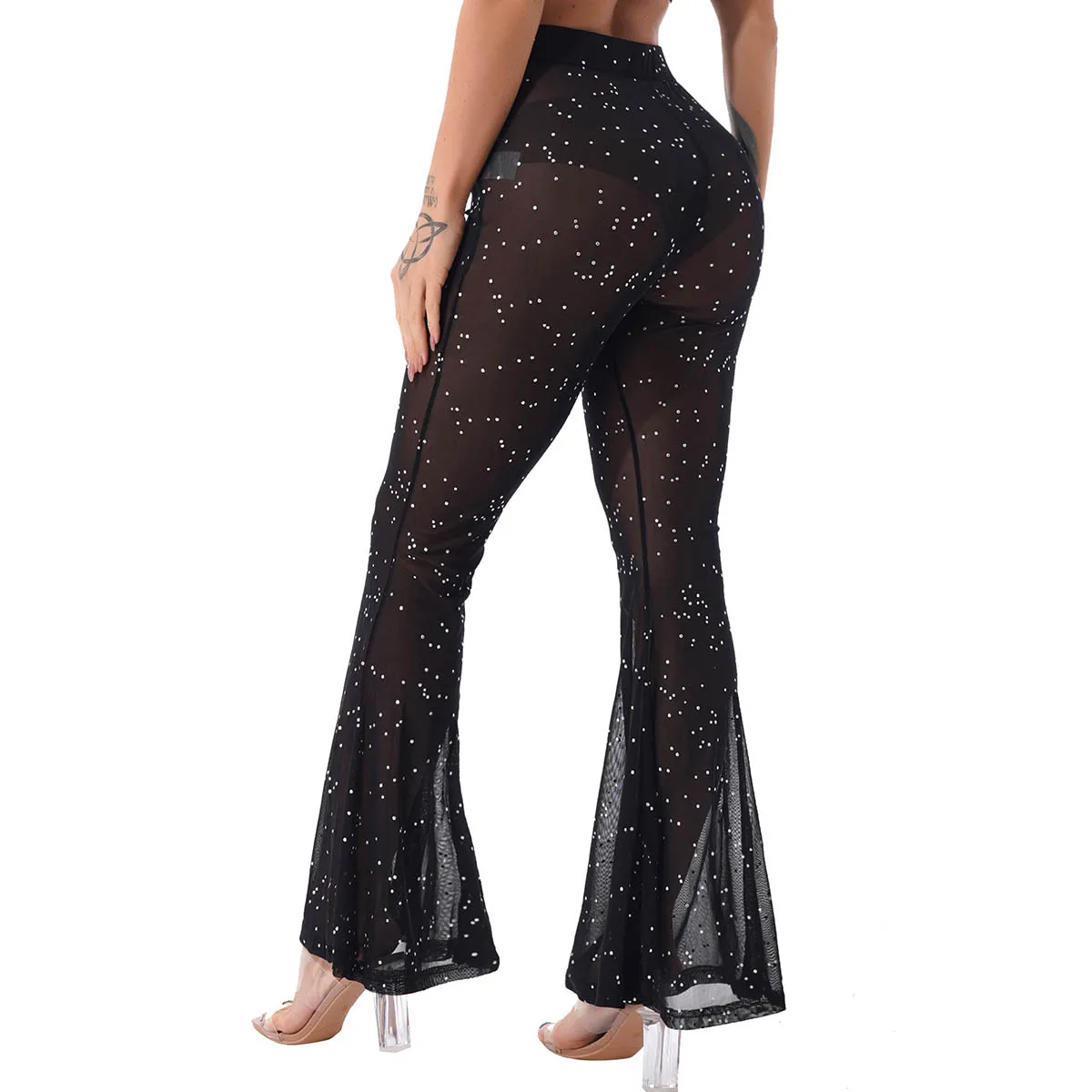 Women Fashion Shiny Dots High Waist 