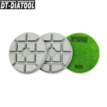 

DT-DIATOOL 3pcs Dia 100mm/4" Grit#800 Thickened Diamond Concrete Polishing Pad Resin Bond Sanding Disc Repairing Concrete Floor