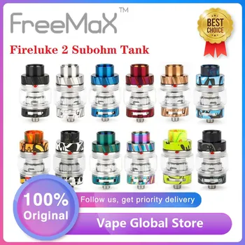 

Original Freemax Fireluke 2 Subohm Tank 2ml/5ml Capacity with TX1 & TX2 mesh coil slide-to-open top fill design vs Drop Dead RDA