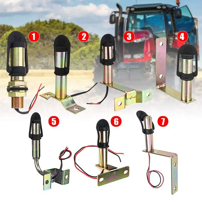 APUK Flexible Flashing Beacon Warning Light 90 Deg DIN Pole to fit Massey Ferguson Tractor
