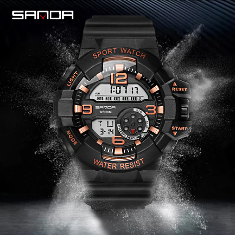 

Relogio Masculino 2019 SANDA Brand Men's Military Sports Watches LED Digital Watch Quartz Waterproof Male Watch Orologio da uomo