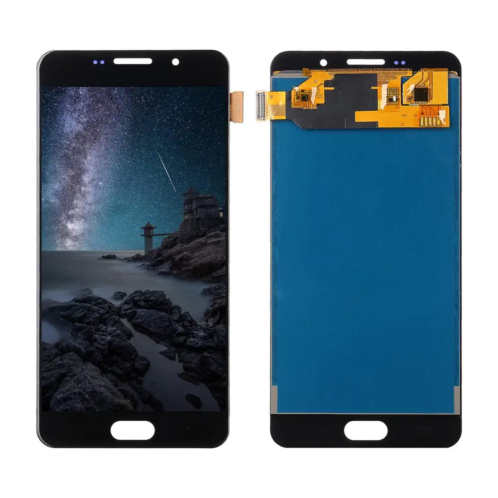 Можно настроить яркость Замена LCDs для Samsung Galaxy A7 2016 A710 A710F A710M ЖК-дисплей +
