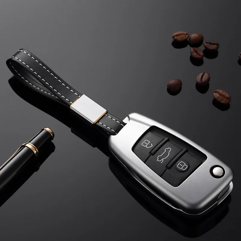 

Aluminum Alloy Car Key Cover Protection Key Case For Audi C6 A7 A8 R8 A1 A3 A4 A5 Q7 Chery Riotous Profusion Accessories