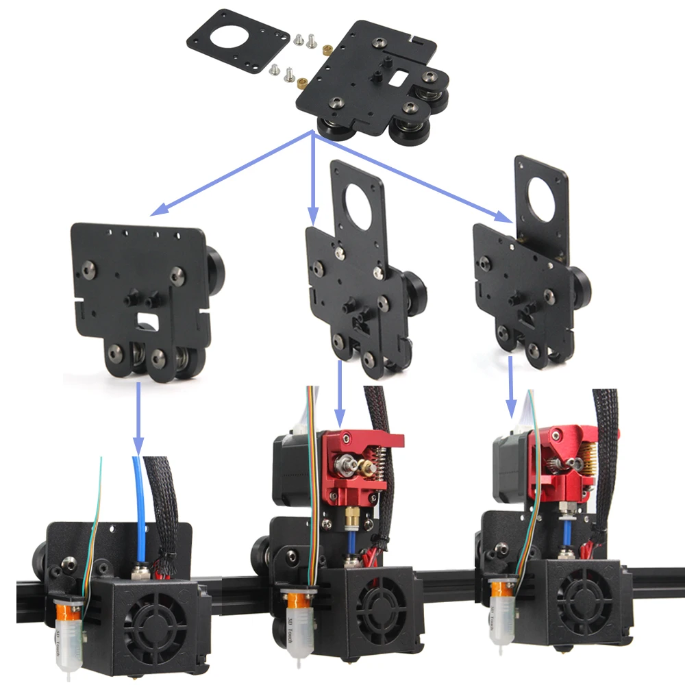 Atualize o Jogo de Apoio Duplo Único da Extrusora da Engrenagem Filamento Flexível da Cópia Fácil para o Ender Ender 5pro Ender Plus - Imagem 2
