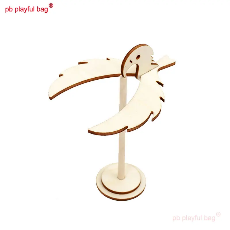 

PB Playful Bag Steam Education Creative puzzle assemble building blocks Wooden DIY balanced bird Children's toys gifts UG71