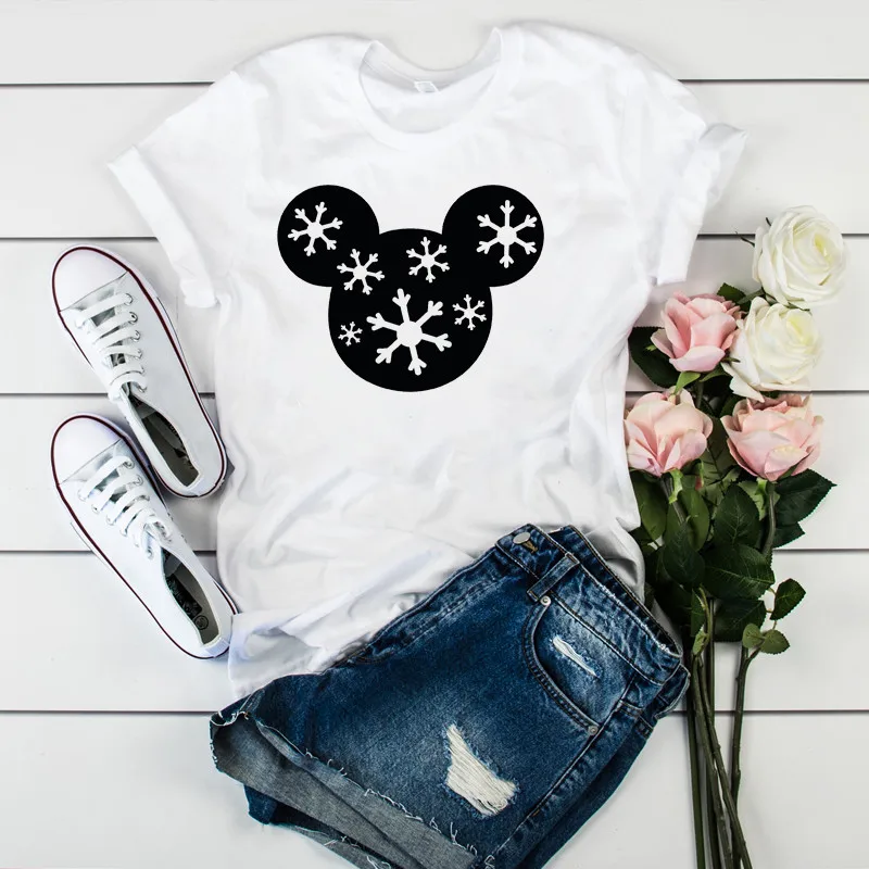 Merry Christmas Tshirt Women Fashion Graphic Ladies Top Tshirt Female Kawaii Tee Shirts Happy Halloween Tops Female Clothes