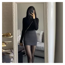 2021 NEW Net red same Hip Wrap short skirt women's summer elastic slim one-step skirt bottomed skirt sexy high waist skirt