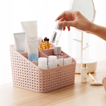 

5Grids Cosmetics Organizer Storage box Plastic Multi-grip Desktop Storage Case Makeup Organizer Jewelry Box Organizador