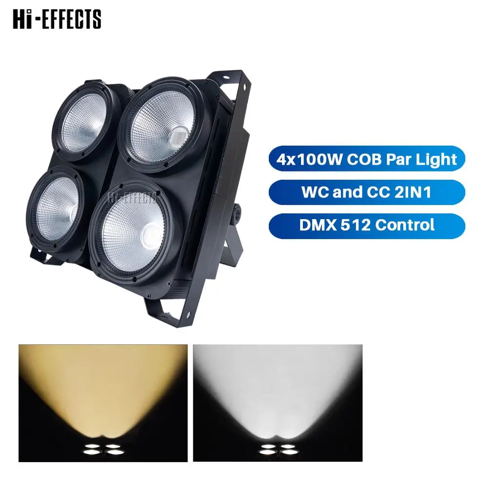 

4x100W LED COB Par Light 4 Eyes 2IN1 Blinder Light DMX Dj Light Audience Stage Lighting Effect