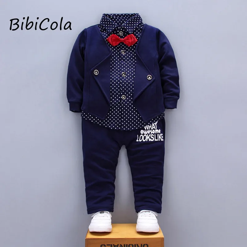 Комплекты одежды весна для малышей мальчиков BibiCola топ + штаны наряды из 2