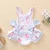 0-5Y Kids Baby Girls Swimsuits 2021 Summer Children Ruffle One Piece Bikini Swimwear Cake Printed Backless Girls Beachwear