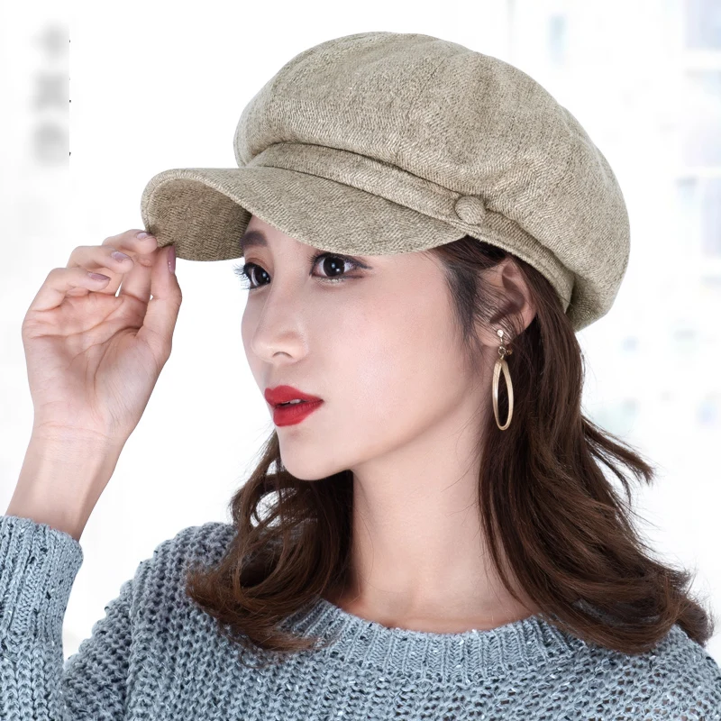 

GBCNYIER Fashion Leisure Female Autumn Berets Outdoor All-Match Easy Cloth Hat Cute Young Lady Sun Hat