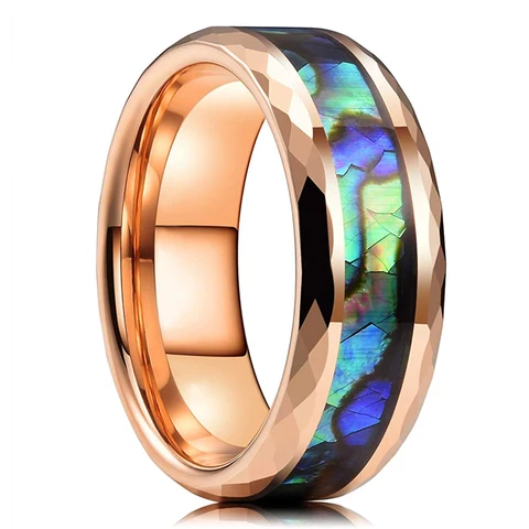 Colors Luxury Mens 8mm Tungsten Wedding Stainless Steel Ring Koa Wood Meteorite Inlay Arrow Ring Punk Men Wedding Band Jewelry