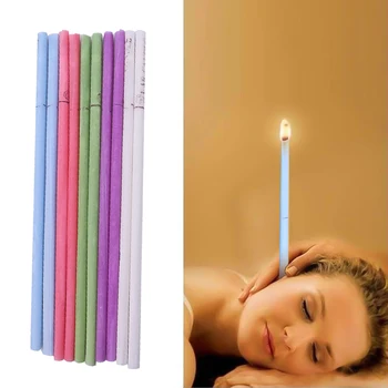 

40pcs Ear Candles Wax Clean Removal Wax Remover Horn Earplug Tray Round Aromatherapy Ear Candle Indiana Cleaning Relaxation