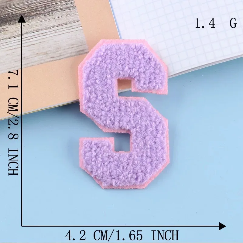 2022 New 3D Colorful A-Z 26 Letters Chenille Embroidered Patches IRON on Alphabet Letters Embroidery Applique Sewing diy