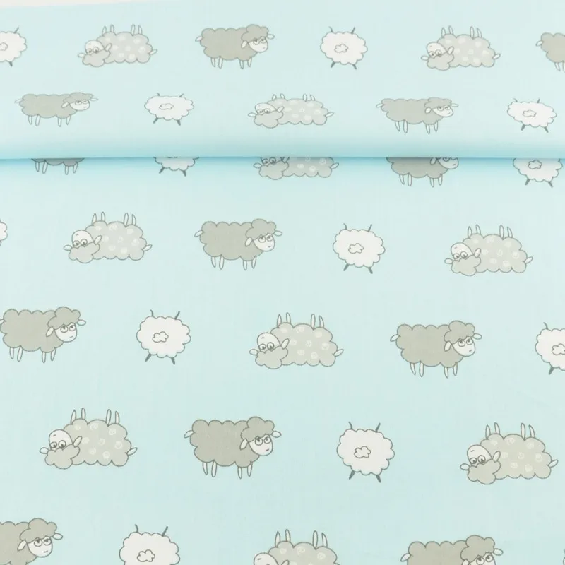 Blue Sheep Bedding Teramila Fabrics Cotton Fabric Tecido Patchwork Decoration Craft Tissue Quilting Sewing Cloth Home Textile | Дом и сад