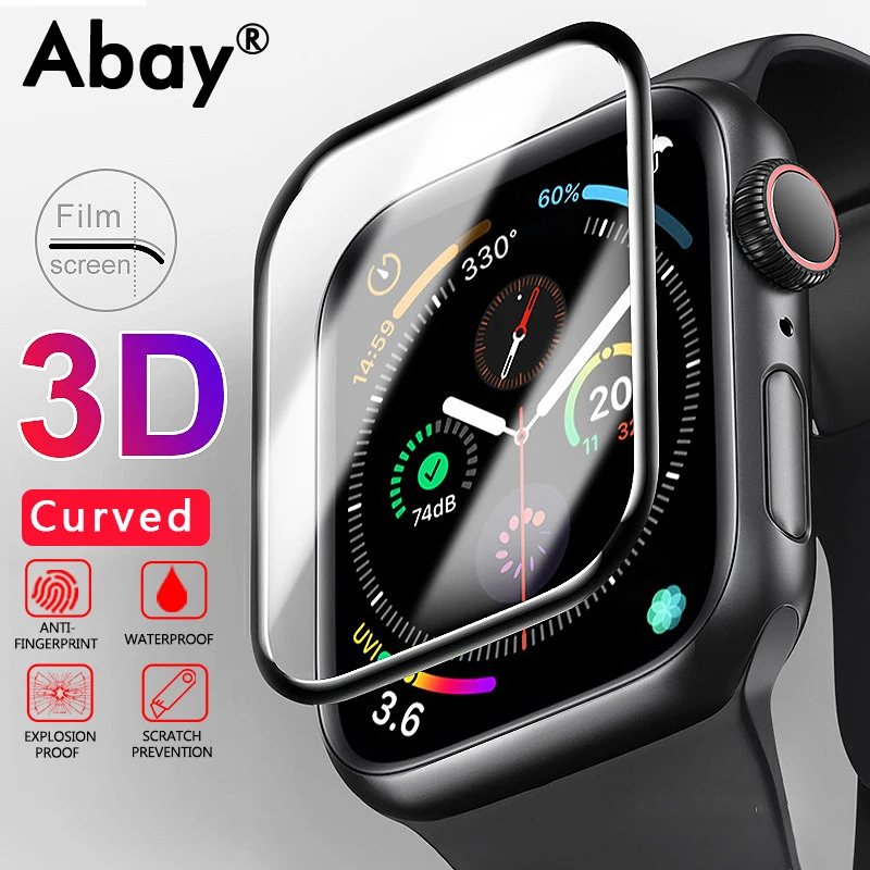 Защита экрана для Apple Watch 3D изогнутый край HD закаленное стекло серии 3 2 1 38 мм 42