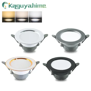 

Kaguyahime 1/4pcs LED Downlight Natural White/Warm/Cold 3W 5W LED Spot Downlight Round Recessed Panel Lamp AC 220V Spot Lighting