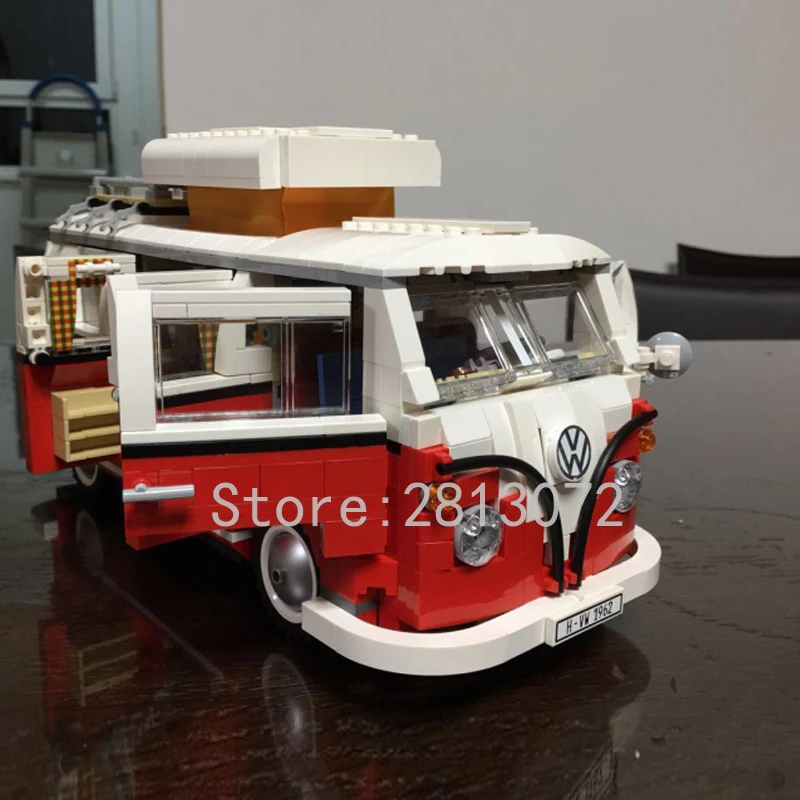 21001 Creator 10220 T1 Camper RV туристическая машина 1354 шт. уличный вид модели блоки кирпичи игрушки Совместимые 10220 10252 10242