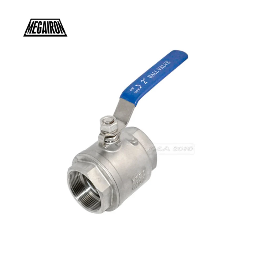MEGAIRON " NPT Женский 304 нержавеющая сталь 2 шт полный порт шаровой клапан виниловая ручка WOG1000