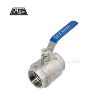 MEGAIRON " NPT Женский 304 нержавеющая сталь 2 шт полный порт шаровой клапан виниловая ручка WOG1000