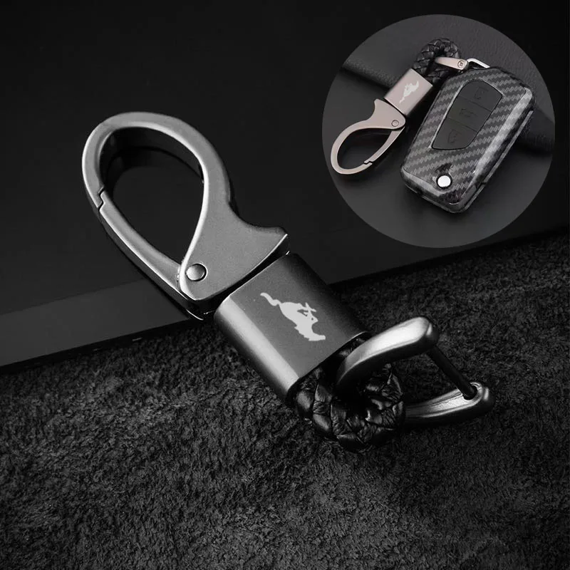 

For ford mustang gt Key With Logo Keyring new car Styling Leather / Metal Car Emblem Key Ring Keychain