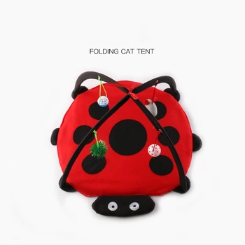 

Foldable Pet Cats Bed Mobile Playing Tent Kitten Activity Pad Play Toys House Mats Outdoor E2S