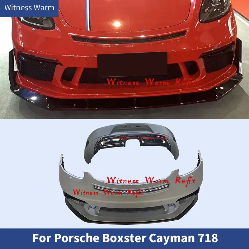 Tuning Auto Body Kit Per Porsche 718 Boxster Cayman 2016 2017 2018 2019 Pp Paraurti Anteriore Posteriore Bumpergt3 Stile Per Porsche 718
