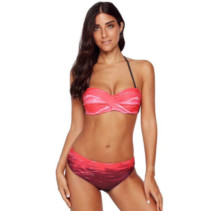 

2020 Sexy Bikini Set Bralette Micro Bikinis Mujer Swimsuit Spaghetti Straps Padded Women Swimwear Classic Push Up Bathing Suit