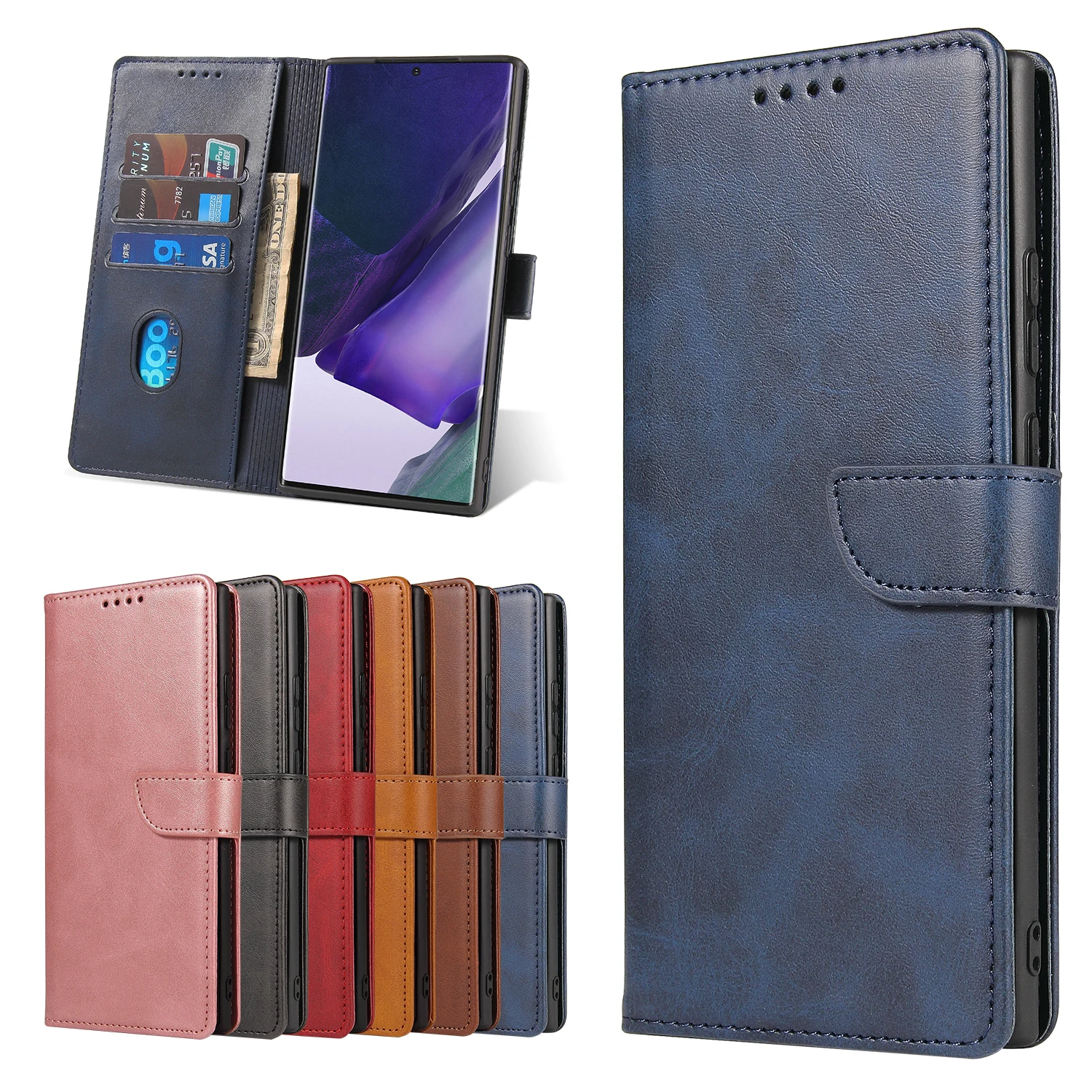 samsung silicone case Luxury Wallet Flip For Samsung Galaxy A32 A52 A52S A72 A40 S7 S8 S20 S21 Note8 Note9 Note20 Plus Ultra FE 5G Phone Case Cover kawaii samsung phone cases