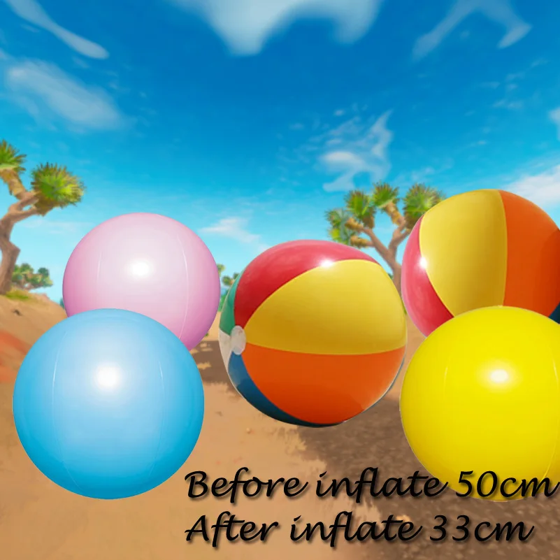 

Before inflate 50cm beach ball Kids Toys Outdoor /Indoor Fun Playful Inflatable swimming pool game ballon