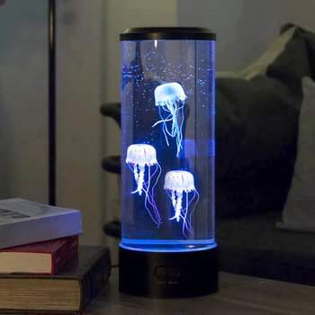 

Living Room Remote Control Cute Jellyfish Lamp Birthday USB Connection Color Changing Desktop Home Office Night Aquarium
