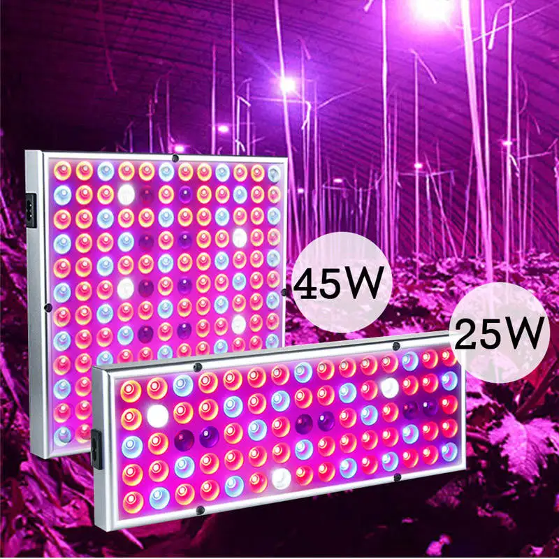 25W/45W LED Plants Grow Panel light cultivo Growing Phyto Lamp UV IR kit For Indoor Greenhouse