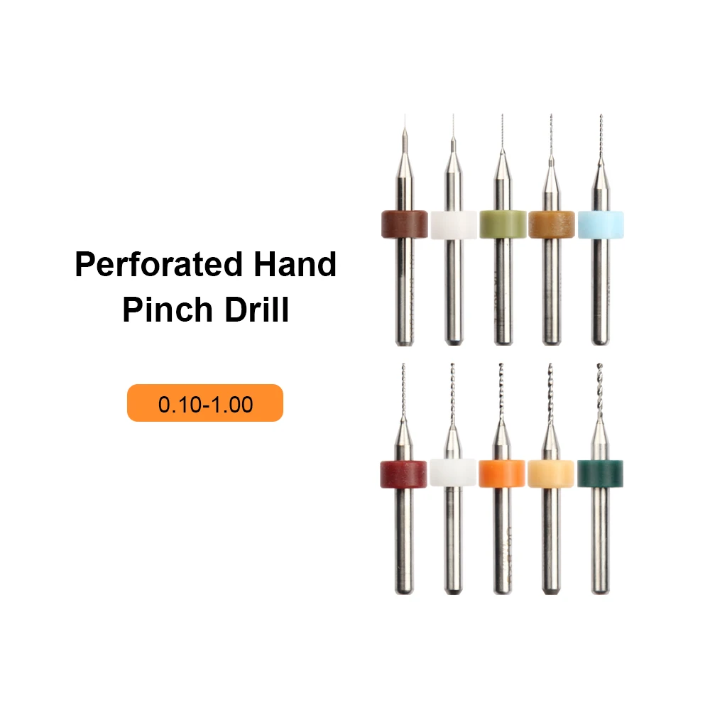 JelBo 10pcs/Set PCB Mini Drill Bit Tungsten Steel Carbide for Print Circuit Board CNC Drill Bits Machine(0.1mm to 1.2mm - Диаметр отверстия: 0.1-1mm