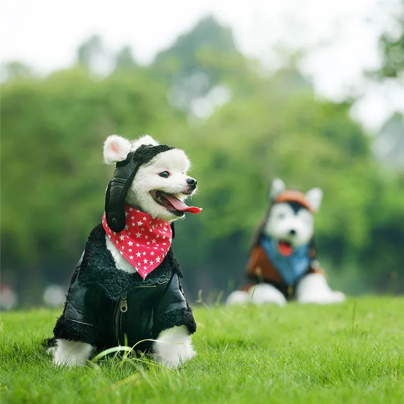 

1pc Warm Dog Pilot Winter Hat Leather Aviator Cap For Puppy Dogs Cat Autumn Funny Cosplay Pet Dog Halloween Hat Pet Products