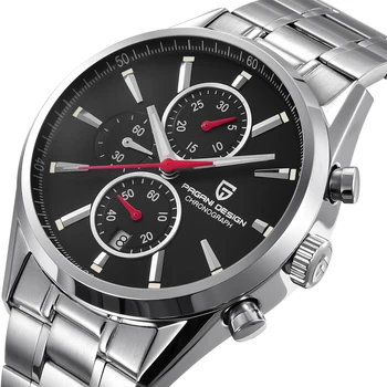 

PAGANI DESIGN Men Fashion Blue Dial Chronograph Quartz Watch Business Sport Male Watches Steel Luxyry leather watches saat