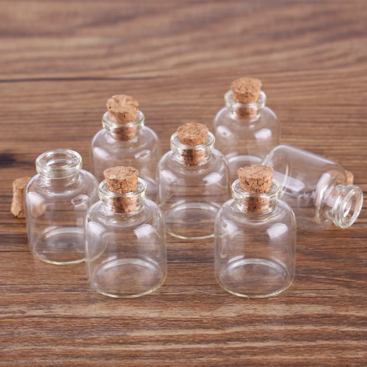 wholesale 100 pieces 4ml 22*28mm Glass Bottles with Cork Stopper Mini Glass Jars Glass Vials for DIY Crafts Gift 4
