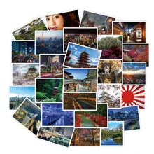 

30PCs Japanese Style Landscape Stickers PVC Waterproof Reusable Luggage Notebook Refrigerator Water Cup Graffiti Stickers
