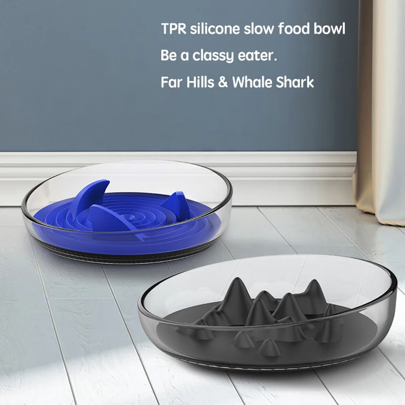 Portable Pet Dog Feeding Food Bowls Puppy Slow Down Eating Feeder Dish Bowel Prevent Obesity Dogs Supplies | Дом и сад