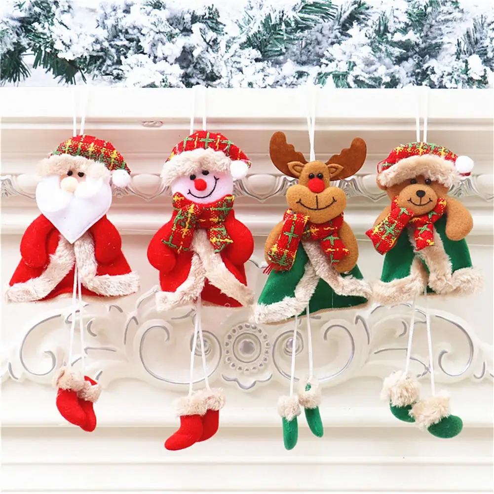 Santa Claus Christmas Pendant Doll Ornament Door Gift Tree Hanging Decorations 