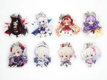 

Azur Lane Anime Akagi Kaga Laffey Unicorn Belfast Prinz Eugen Eldridge Double Sided Acrylic Keychain with Protection Firm