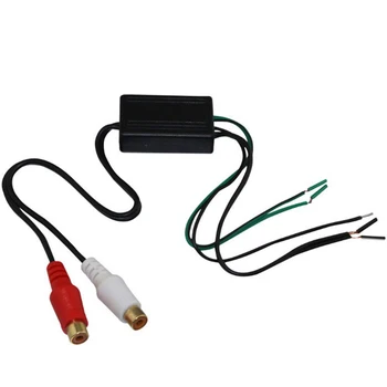 

Hot 1x 12V Car Audio Speaker High to Low Level Line Output Amplifier Converter Adapter Cable 2 RCA Car Electronics Parts